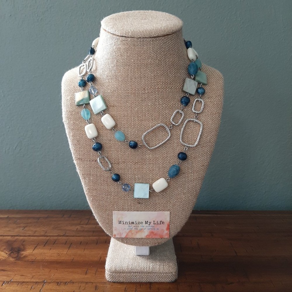 Lia Sophia Blue Bead Necklace